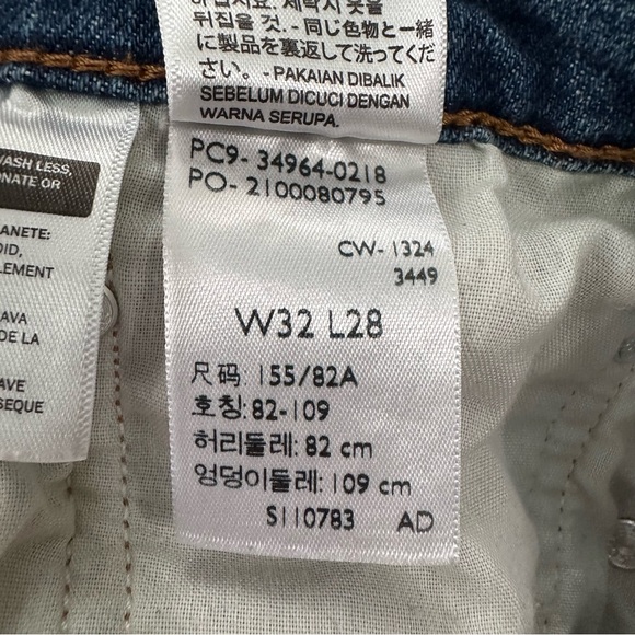 Levi's Wedgie Straight Leg Jeans Womens 32 Classic Button Fly Stretch Denim - Picture 8 of 10